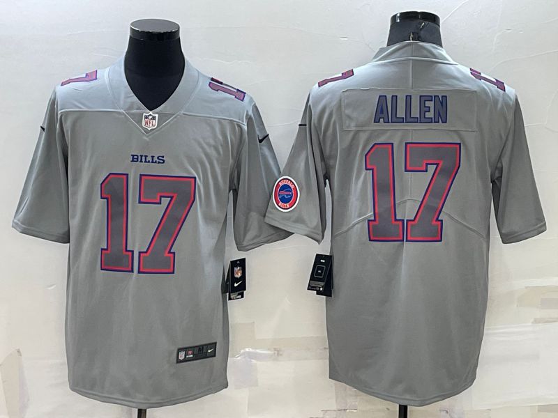 Men Buffalo Bills 17 Allen Grey 2022 Nike Limited Vapor Untouchable NFL Jersey